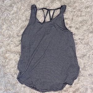 Black and white striped tank top